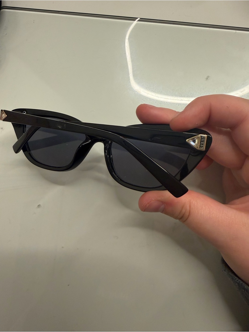 Guess Black Cat Eye Sunglasses with Dark Lenses